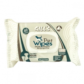 Croci Gill's Вологі серветки для тварин Neutral 40шт
