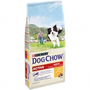 DOG CHOW Active.З куркою.Для активних та робочих соб/сух 14кг 