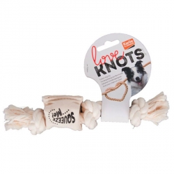 Karlie-Flamingo COTTON ROPE SQUEAKER канат з їжечкою іграшка для собак M 30см