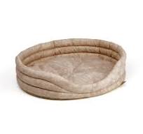 KareLine Лежанка з тканини ранфорс, 43*38*23см, коричнева