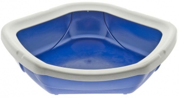 MPS Italia CORNER BLUE, кутовий туалет-бокс для котів з лопаткою та фільтром, 52*59.5*44.5см