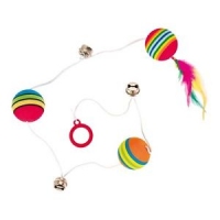 Trixie М'ячики райдужні на гумці ø 3,5 см/80 см (3шт)