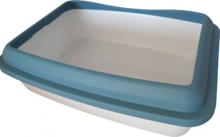Animall туалет Петдоктор для котів під наповнювач, напівпрозорий з бортиком, 41*31*13см, блакитний