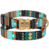 BronzeDog Нашийник для собак капроновий фастекс індіанський орнамент 16мм