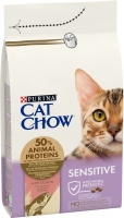 CAT CHOW Sensetive. З лососем. Сух/кот 1,5кг