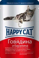 Happy Cat Павуч яловичина та баранина. у соусі 100гр