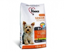 1st Choice Toy&Small Adult 8+ Chicken супер преміум корм для собак міні та малих порід 8+ 2,72kg