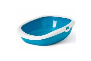 Savic Gizmo Large туалет для котів великий, біло-блакитний 52*39,5*15см