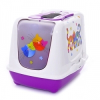  Moderna TredyCat візерунок закритий туалет для котів 50*39*39см яскраво-зелений