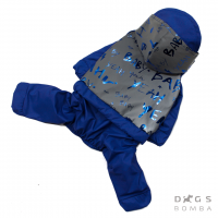 DOGS BOMBA Дощовик світловідбивай синій 4