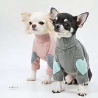 DOGS BOMBA Гольф із серцями на рукавах сірий 5