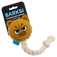 BronzeDog TM Barksi Іграшка для собак з пищалкою та канатом Ведмедик