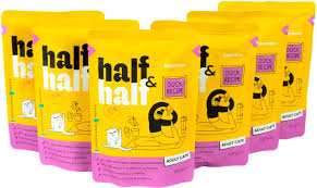 Half&Half вологий корм для дорослих котів, шматочки качки у соусі, 100г