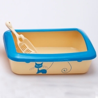 Animall туалет для котів з принтом та з бортиком, 41*30*14 (колір в асортименті)