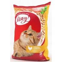 Мяу повнорационный корм для дорослих котів зі смаком курки 14кг