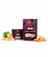 NUEVO Adult, консервований корм з куркою та креветками, для кішок, 400г