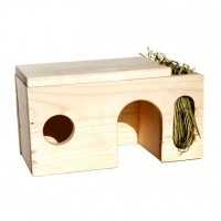 Лорі Будиночок для морських свинок, шиншил з годівницею для сіном (дерево)