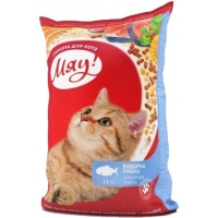  Мяу повнорационный корм для дорослих котів зі смаком риби 300г