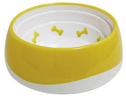 Croci Croci Tpr Bone,пластик.прогумоване дно,жовта.,0,55л,16,8*6см
