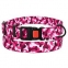 BronzeDog Urban нашийник капрон метал пряжка 25 мм\35-53 см кісточка рожевий
